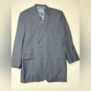 Jack Victor Lord & Taylor 100% Wool Sport Jacket Blazer Men 48L Grey Super 100s